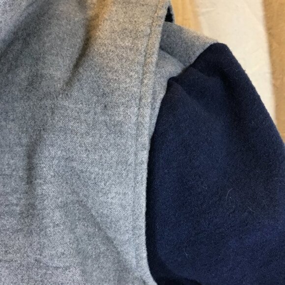 Double-Breasted Hooded Coat With Faux Fur Lining & Button Details Peacoat  nwot - Picture 5 of 14